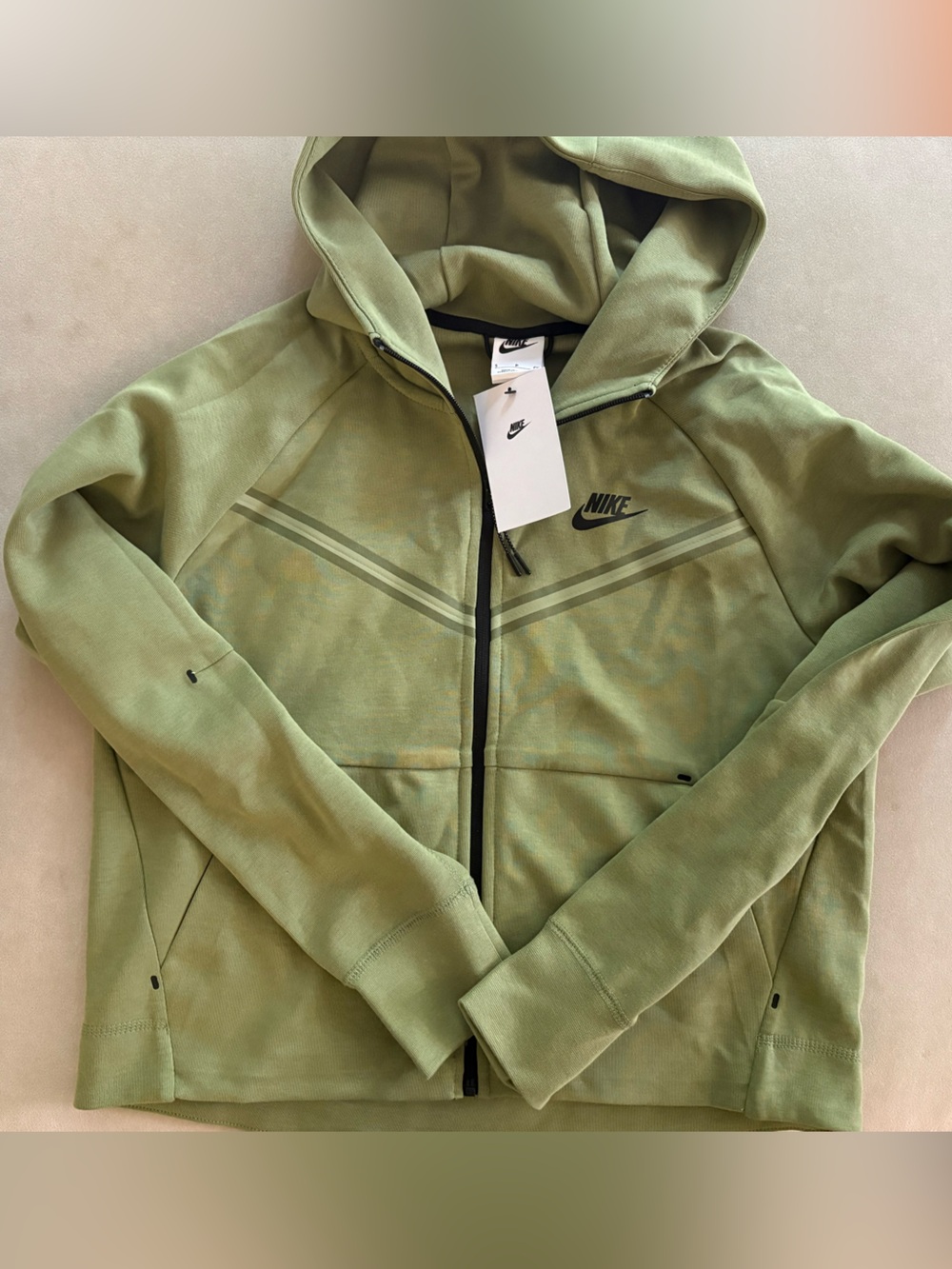 Nike Olive Green Womens Tech Fleece